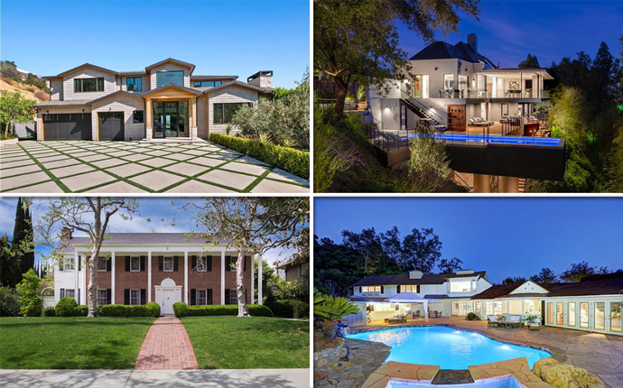Four of the top residential listings from last week (Credit: Redfin)