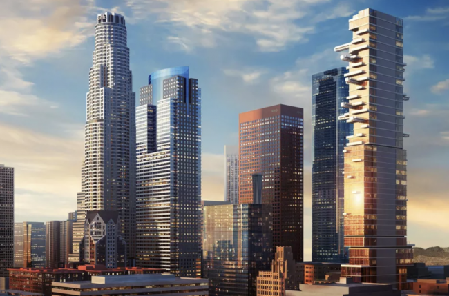 JMF’s planned Downtown L.A. tower, at far right (Credit: L.A. Department of City Planning)