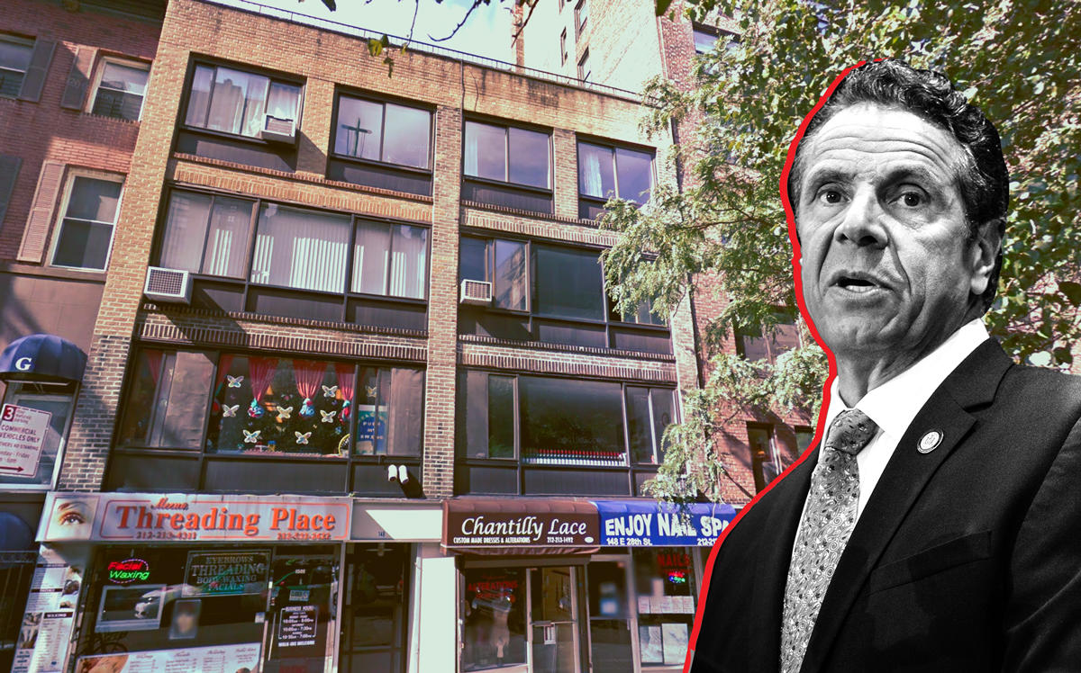 148 East 28th Street and Governor Andrew Cuomo (Credit: Google Maps and Getty Images)
