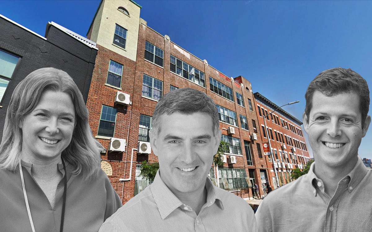 239 Banker Street and, from left: Workable City's Sara Willard, Rabina Properties' Josh Rabina and Workable City's Adam Heller