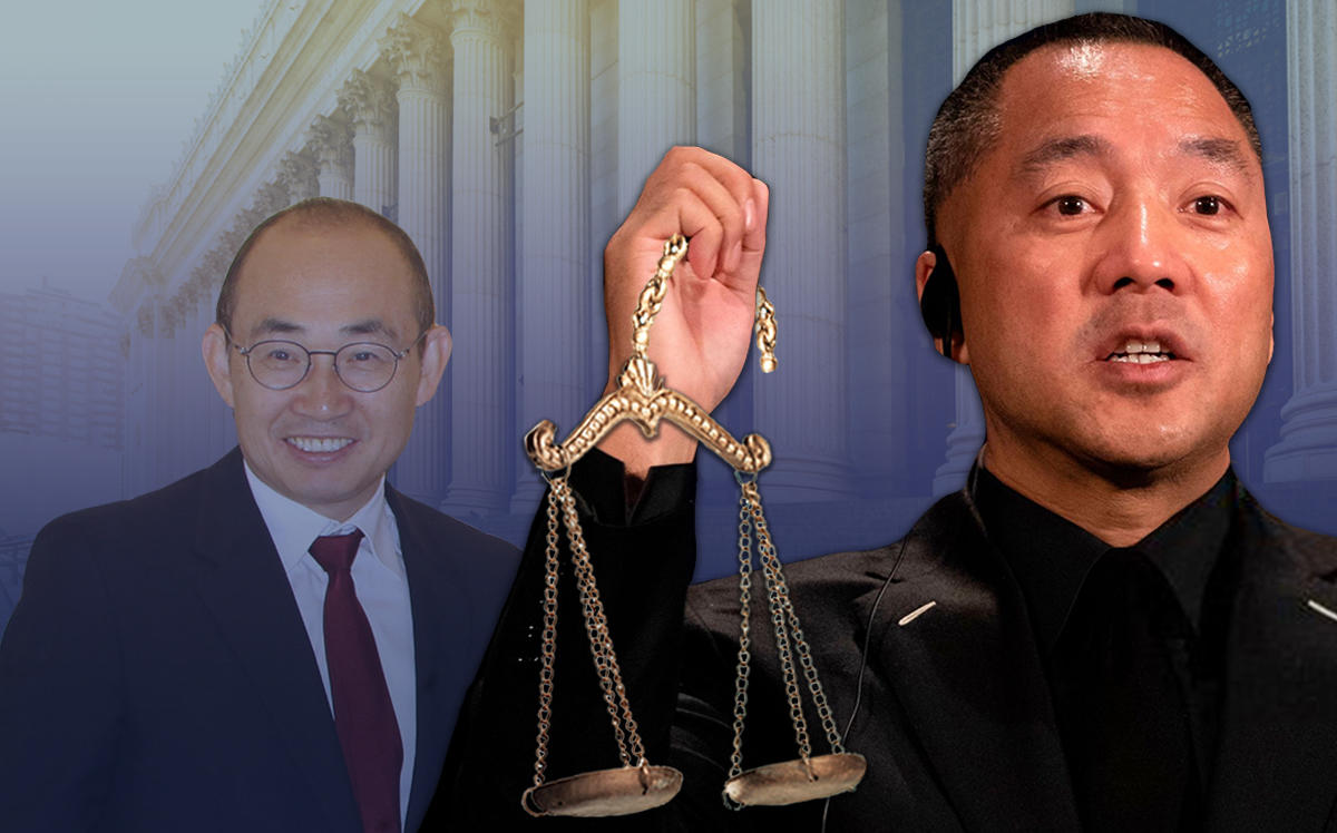 From left: Shiya Pan and Guo Wengui (Credit: Wikipedia, Getty Images, iStock)