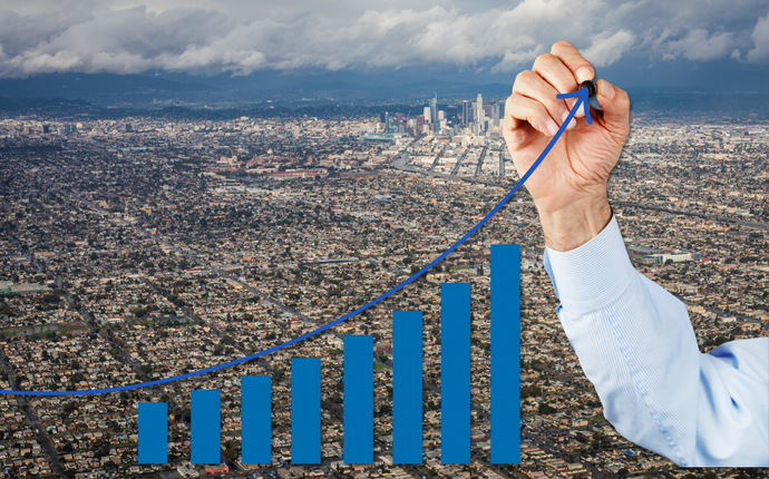 Homes in some parts of LA grew more than 60 percent over five years (Credit: iStock)