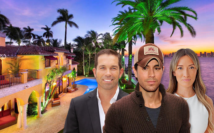 1771 North View Drive, Julian Johnston, Enrique Iglesias, and Caterine Gomez (Credit: Getty Images)