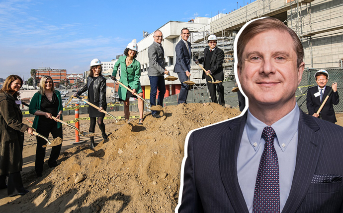LA City Controller Ron Galperin and a groundbreaking ceremony for the first development funded by Prop HHH in December 2017 (credit: Office of Mayor Eric Garcetti)
