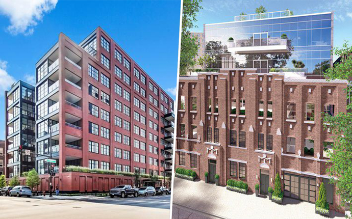 From left: 1109 West Washington and 2035 N. Orleans Street (Credit: Redfin)