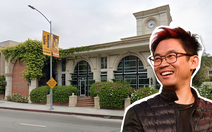 James Wan and the building at 600 North Sepulveda Boulevard (Credit: Getty Images and Google Maps)