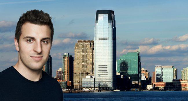 Airbnb CEO Brian Chesky and Jersey City (Credit: Wikipedia)