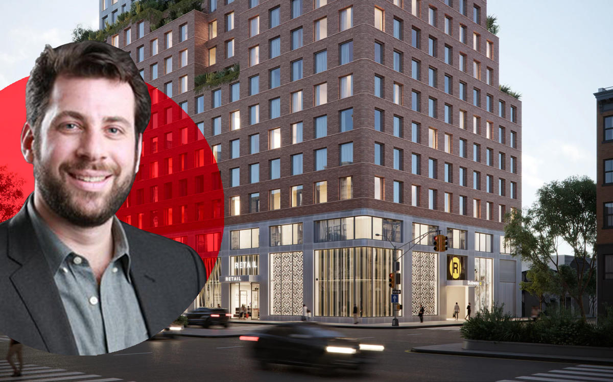 Avery Hall principal Brian Ezra and a rendering of 204 Fourth Avenue (Credit: Avery Hall and Startup Columbia)