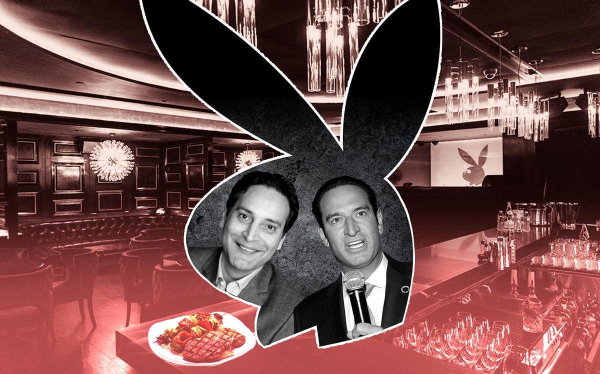 Merchants Hospitality's Abraham Merchant and Adam Hochfelder with the Playboy Club (Credit: Getty Images, Playboy Club NYC)