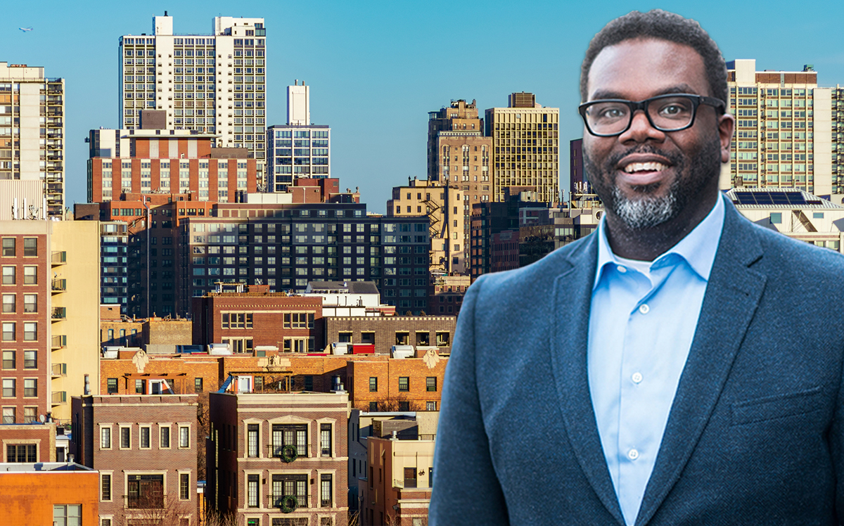 Commissioner Brandon Johnson and Chicago apartment buildings (Credit: iStock)