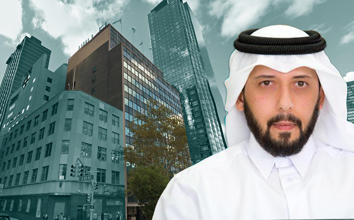 809 First Avenue and QIA CEO Mansoor Bin Ebrahim Al-Mahmoud (Credit: Google Maps)