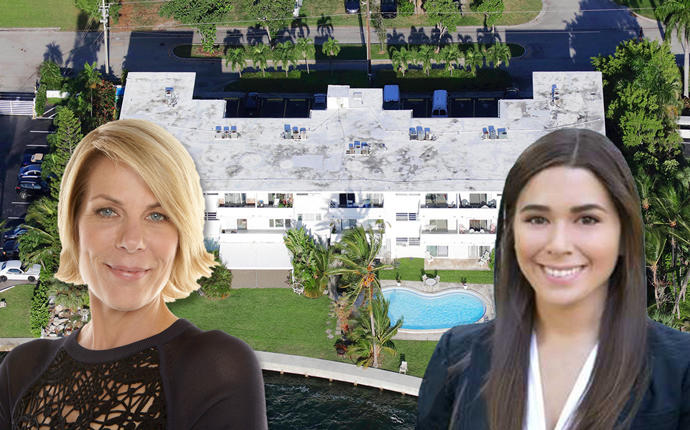 Mika Mattingly and Cecilia Estevez with the Mid Bay Club Apartments