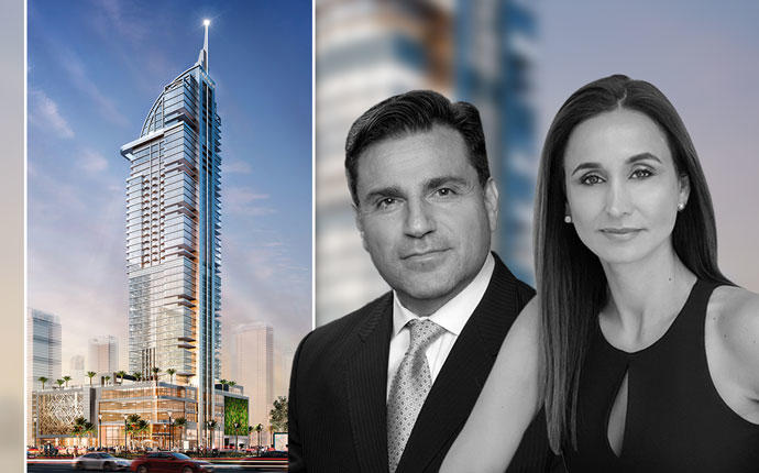 Rendering of Legacy Hotel and Residences with Dan Kodsi and Peggy Olin