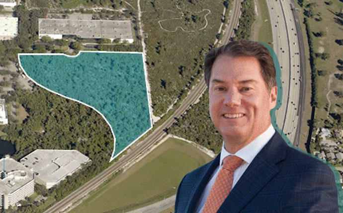 Steven E. McCraney, President & CEO McCraney Property Company with the land