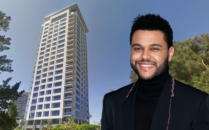 Abel Tesfaye, AKA The Weeknd, will be rocking out at a Beverly West penthouse (Credit: Google Maps and Getty Images)