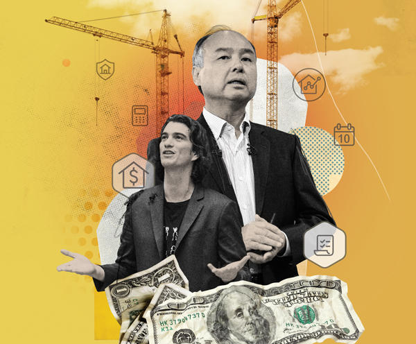 From left: WeWork’s Adam Neumann and SoftBank’s Masayoshi Son (Photo-Illustration by Nazario Graziano)