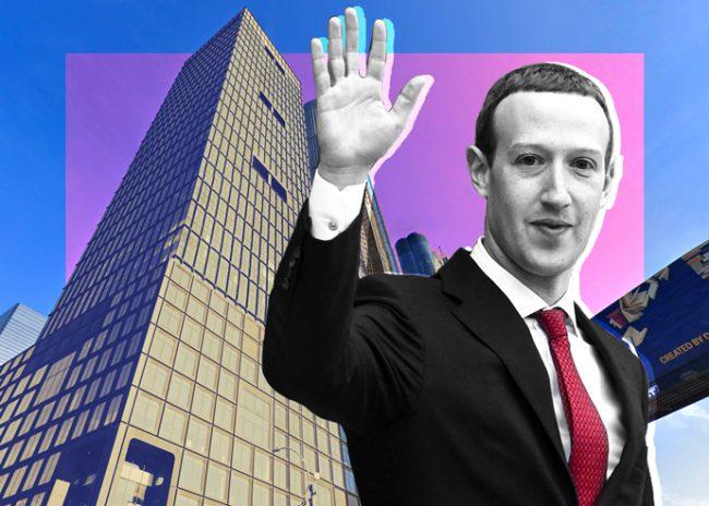 55 Hudson Yards, Facebook CEO Mark Zuckerberg (Credit: Google Maps and Getty Images)