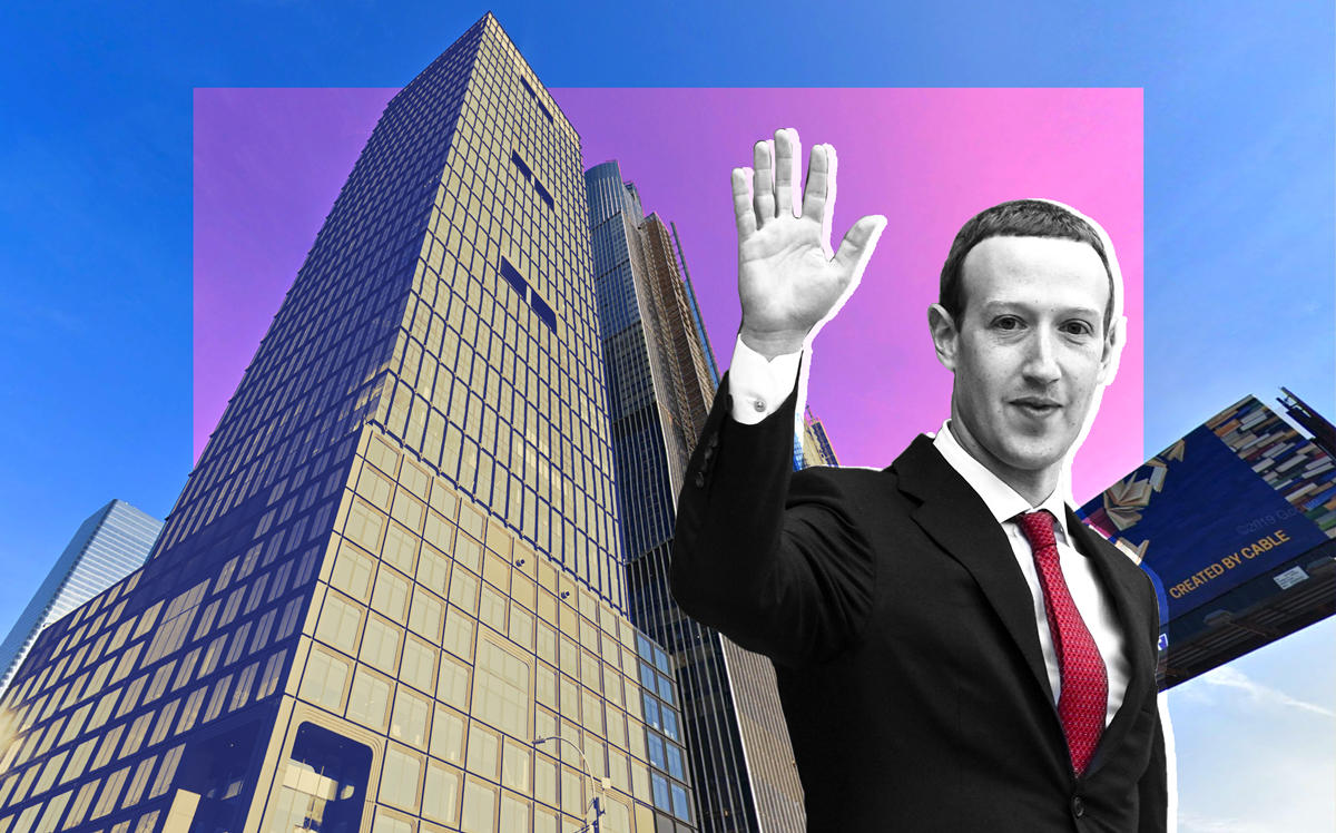 55 Hudson Yards, Facebook CEO Mark Zuckerberg (Credit: Google Maps and Getty Images)