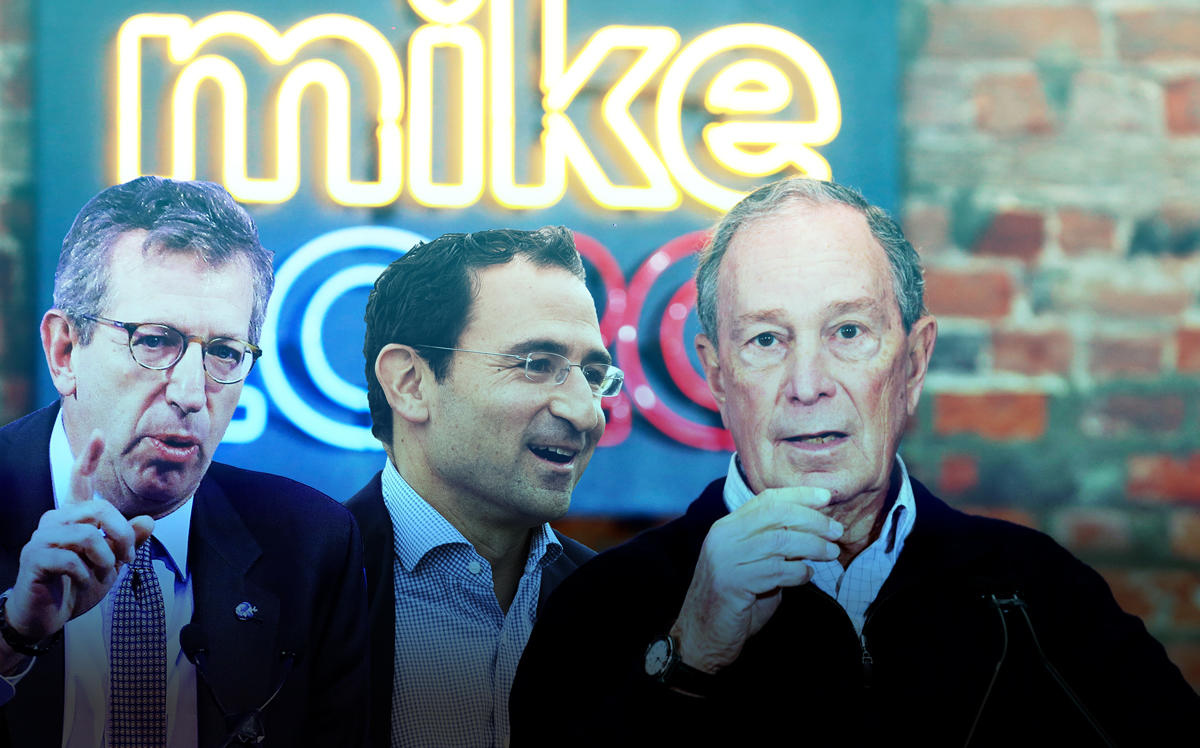 Rudin Management Company's Bill Rudin, Blackstone's Jonathan Gray and Mike Bloomberg (Credit: Getty Images)