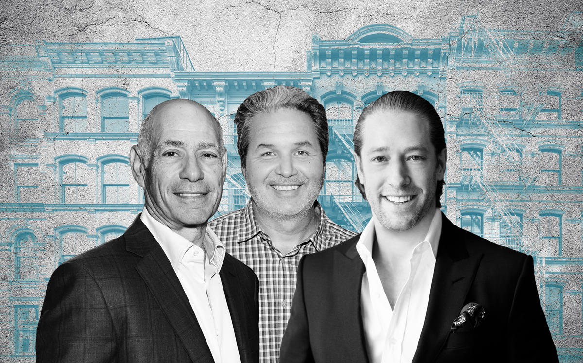 From left: Taconic Investment Partners' Charles Bendit,  Maddd Equities' Jorge Madruga and Slate Property Group's David Schwartz