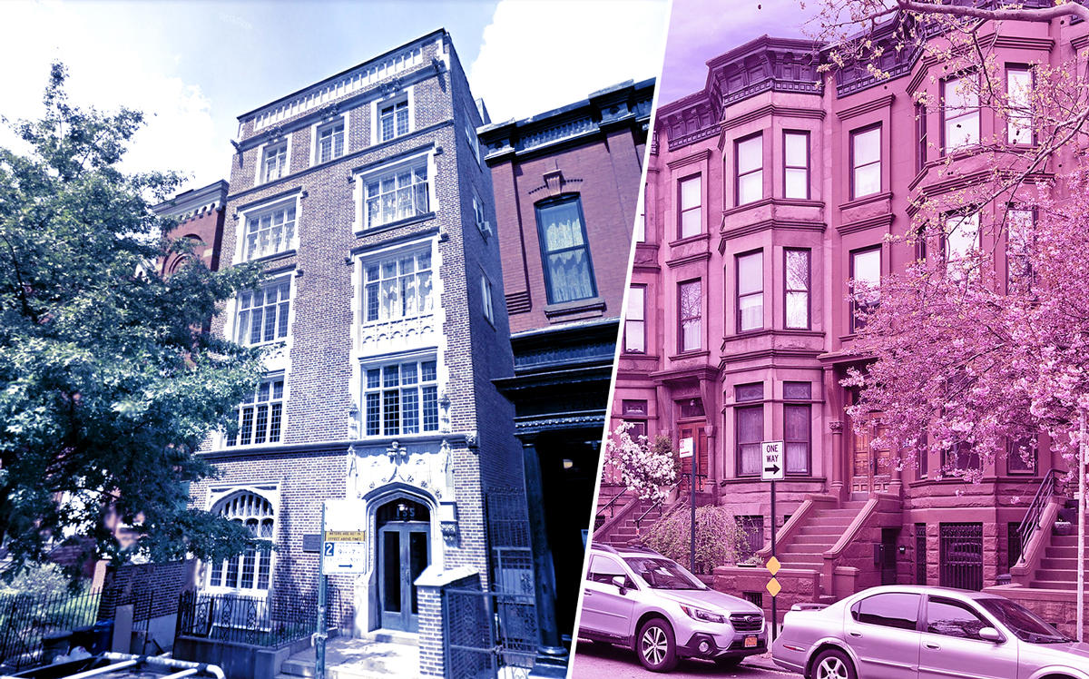 155 Noble St and 228 Garfield Place in Brooklyn (Credit: Google Maps and Corcoran)