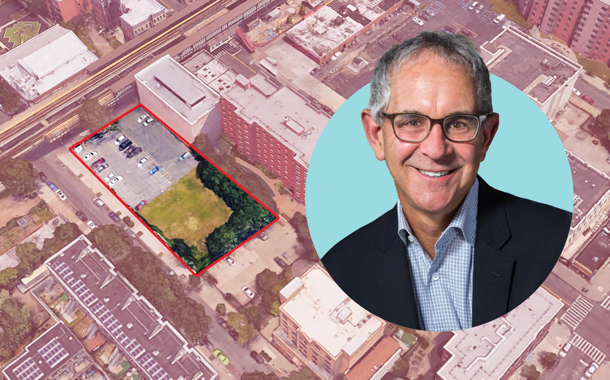 L+M Development Partners’ CEO Ron Moelis and an aerial of 401 Chester Street (Credit: L+M, Google Maps)