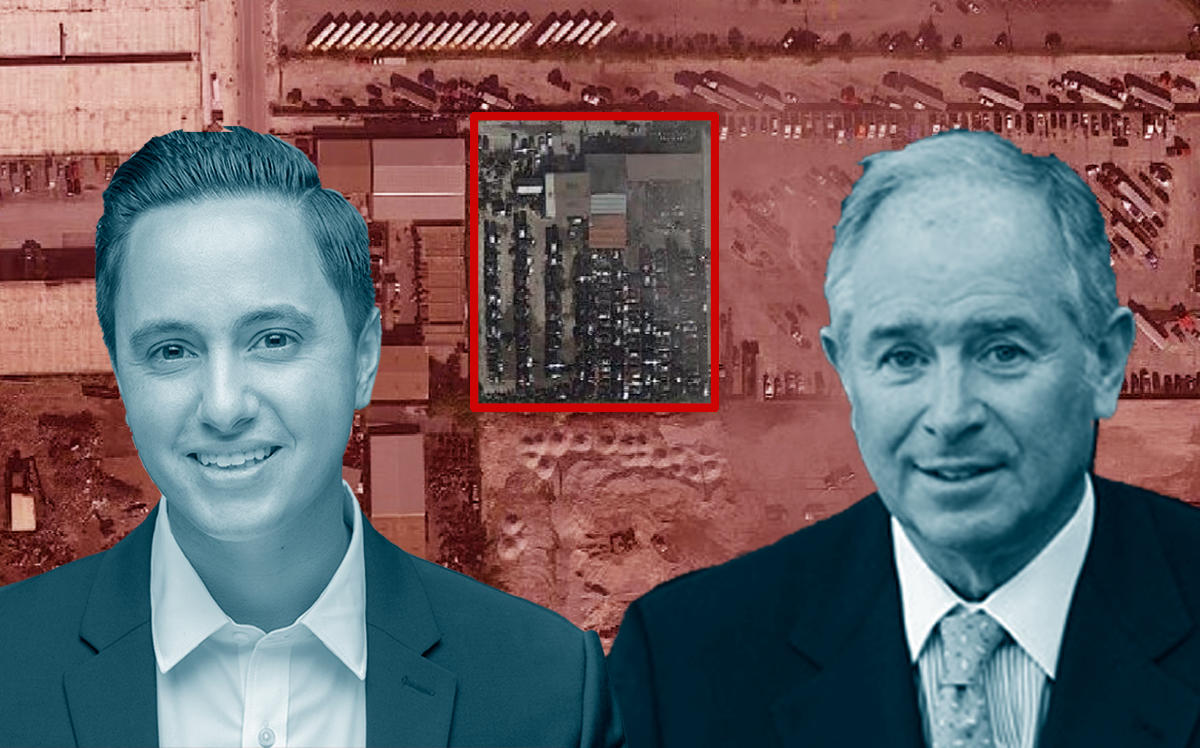 Fordome Investment Group’s Kris Rodriguez and Blackstone’s Stephen Schwarzman (Credit: Getty Images, Google Maps)