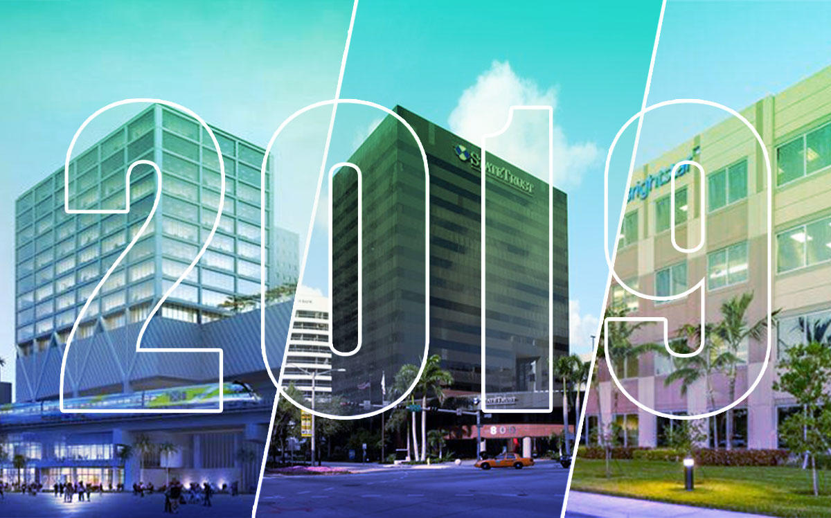 From left: MiamiCentral, 800 Brickell, Offices at Doral Square