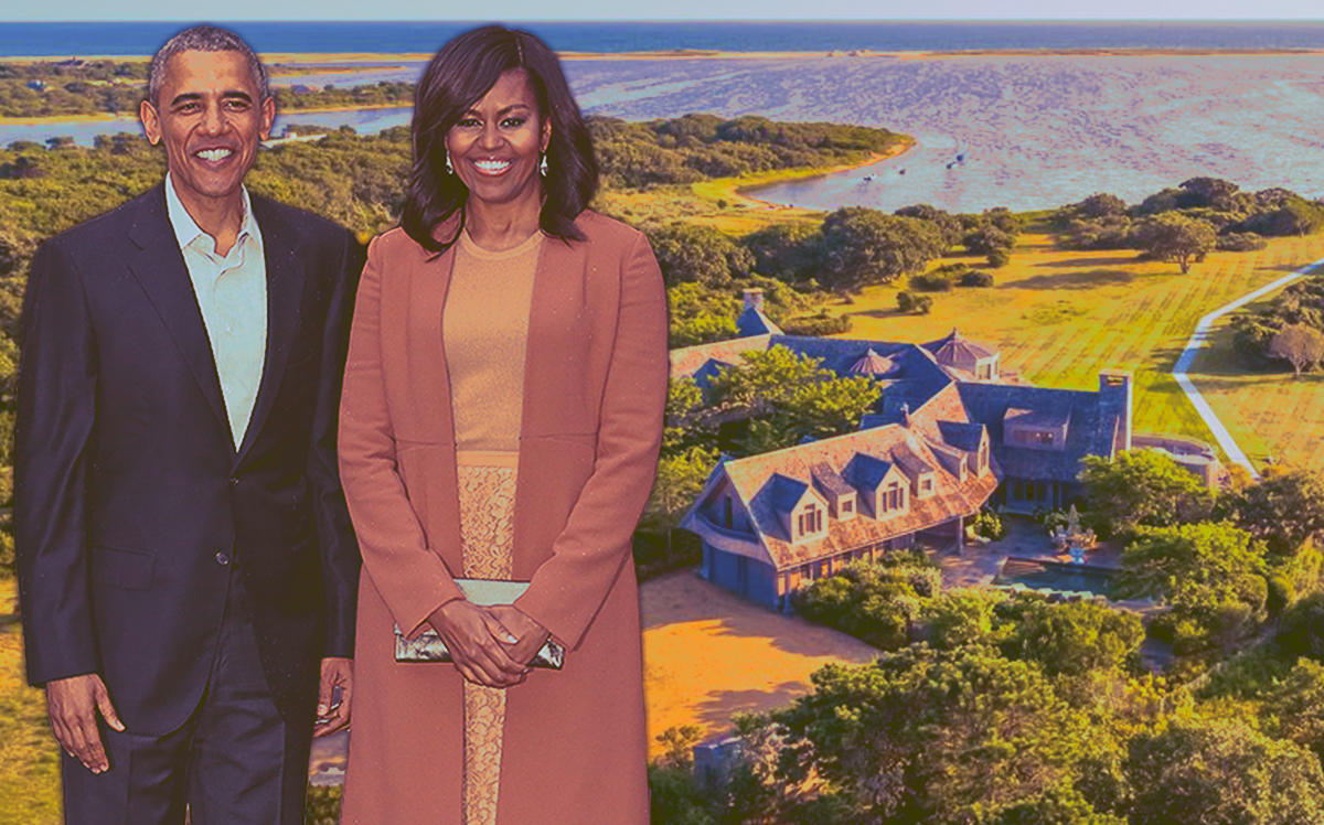 The Obamas and 79 Turkeyland Cove Road (Credit: Getty Images, Zillow)