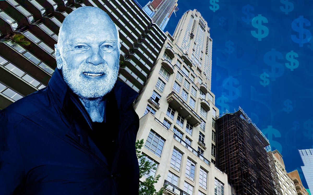 Vornado Realty Trust’s Steve Roth and 220 Central Park South (Credit: Getty Images, Google Maps, iStock)
