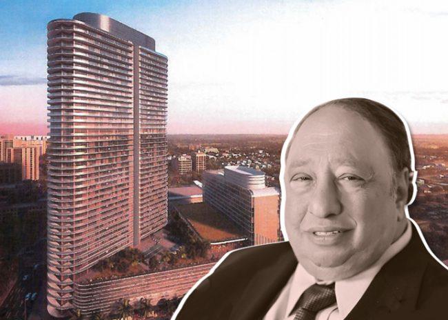 Rendering of the project and John Catsimatidis (Credit: Arquitectonica via Tampa Bay Times)