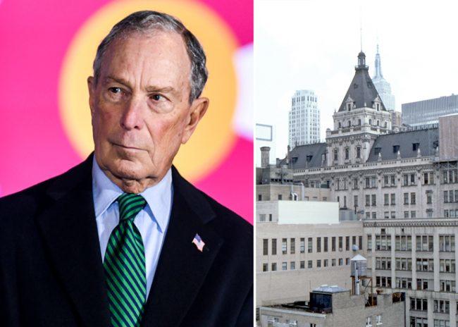 Michael Bloomberg and 229 West 43rd Street (Credit: Getty Images and Wikipedia)