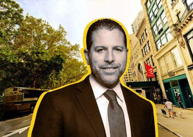 14-16 Fifth Avenue along Madison Square Park and Madison Realty Capital's Josh Zegen (Credit: Google Maps)