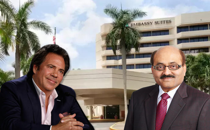 Tom Gores of Platinum Equity and Naveen Shah of Blue Sky Hospitality with 661 Northwest 53rd Street
