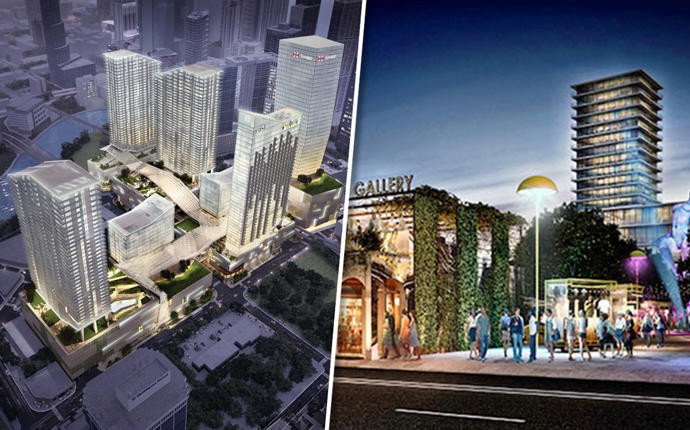 Renderings of Brickell City Centre and Magic City