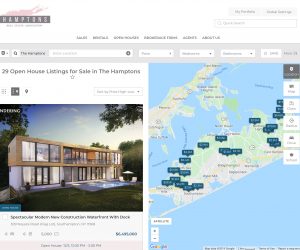 A screenshot of the Hamptons Real Estate Association's listing website (Click to enlarge)