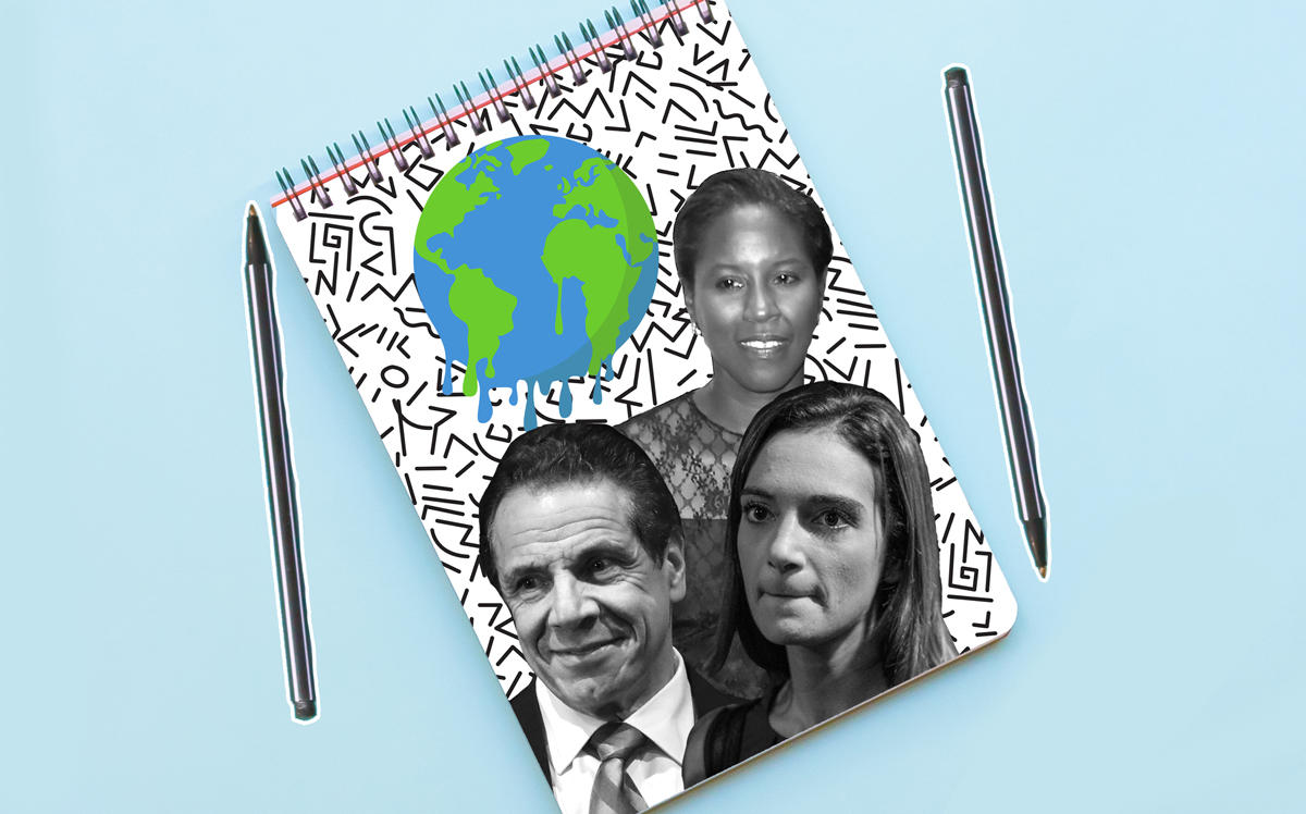 Clockwise from left: Andrew Cuomo, Louise Carroll and Julia Salazar (Credit: Getty Images and iStock)