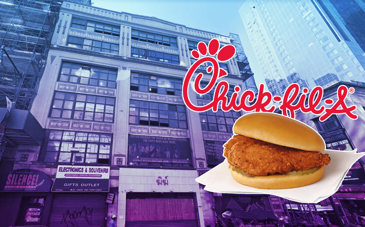 675 Eighth Avenue (Credit: Google Maps and Chik-fil-A)