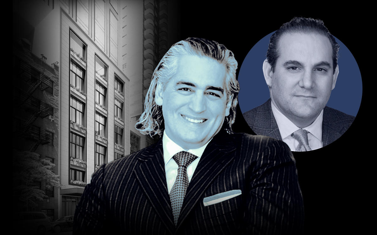 From left: a rendering of 3 Sutton Place, Joseph Beninati and Gamma Real Estate's Jonathan Kallikow