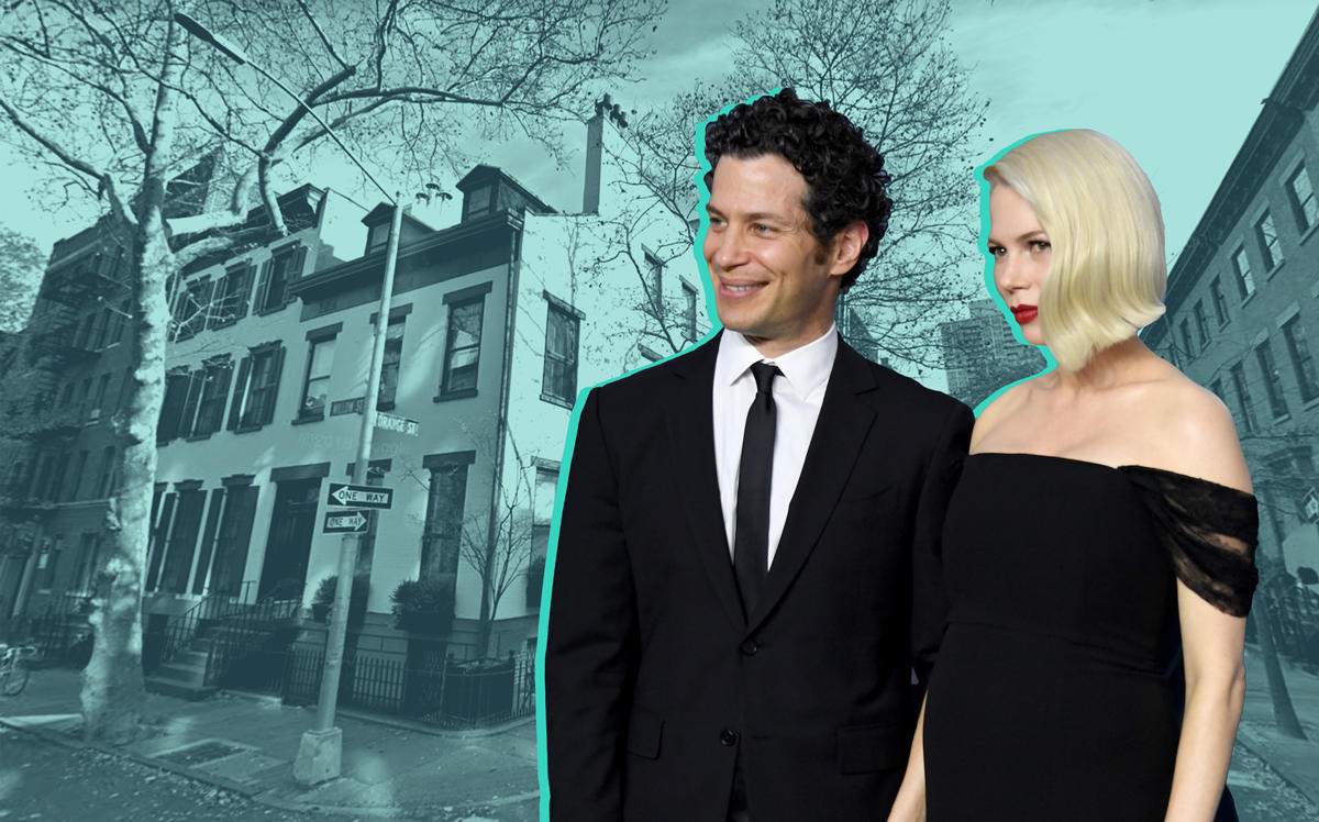 Michelle Williams and Tommy Kail and their Brooklyn Heights townhouse (Credit: Getty Images, Google Maps)