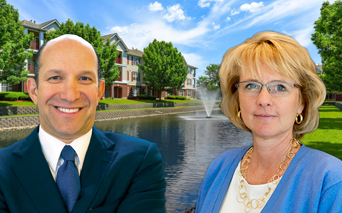 Cantor Fitzgerald CEO Howard Lutnick, BH Equities President & CEO Joanna Zabriskie and Railway Plaza in Naperville