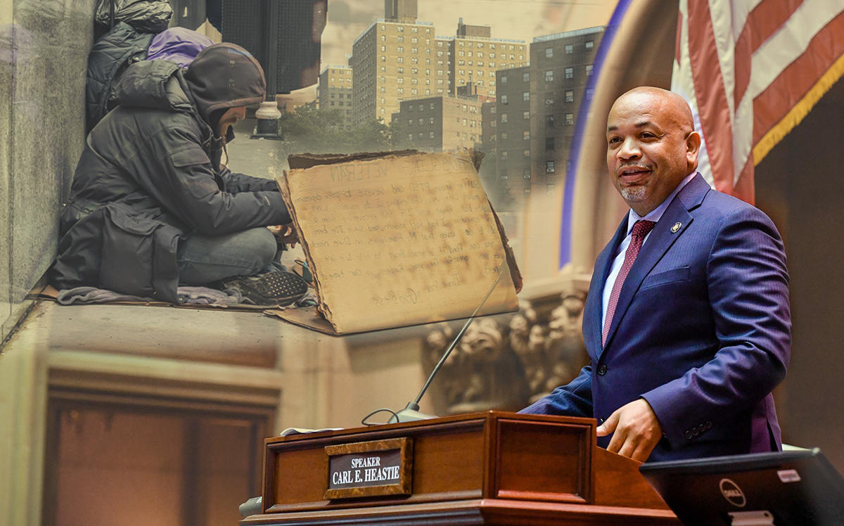 Carl Heastie highlighted homelessness and housing affordability in remarks to open the 2020 session (Credit: Facebook, Getty Images)