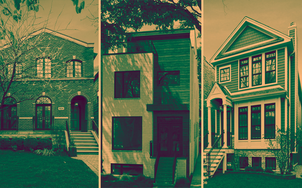 From left: 1834 W. Larchmont Ave., 3644 N. Bosworth Ave. and 2051 W. Grace St