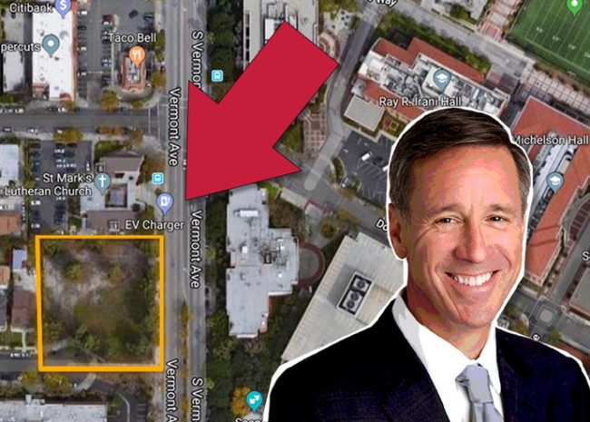 Marriott CEO Arne Sorenson and an aerial of the property (Credit: Google Maps)
