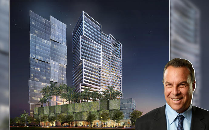 One West Palm rendering and Jeff Greene