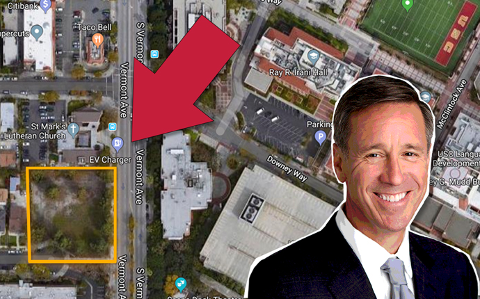 Marriott CEO Arne Sorenson and an aerial of the property (Credit: Google Maps)