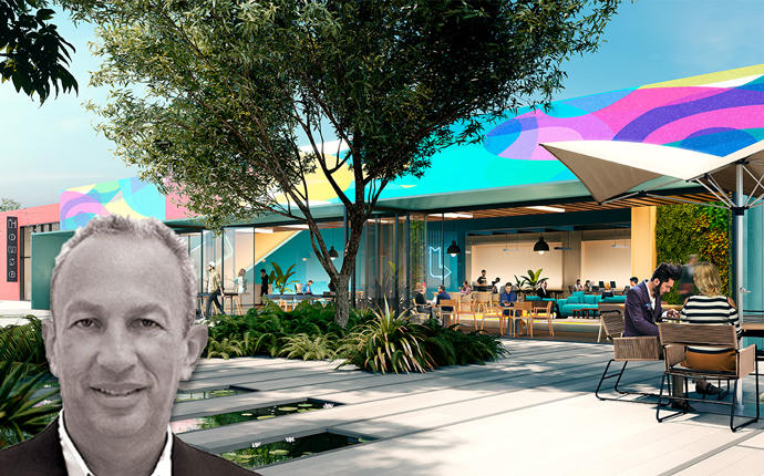 David Edelstein and a rendering of the Wynwood site