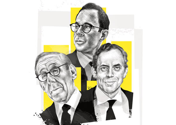 From left: Stephen Ross, Jeff Blau and Bruce Beal (Illustration by Paul Ryding)