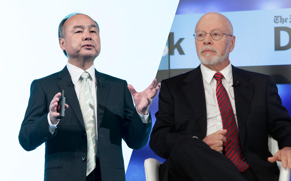 Softbank CEO Masayoshi Son and Elliott Management Corp. CEO Paul Singer (Credit: Getty Images)