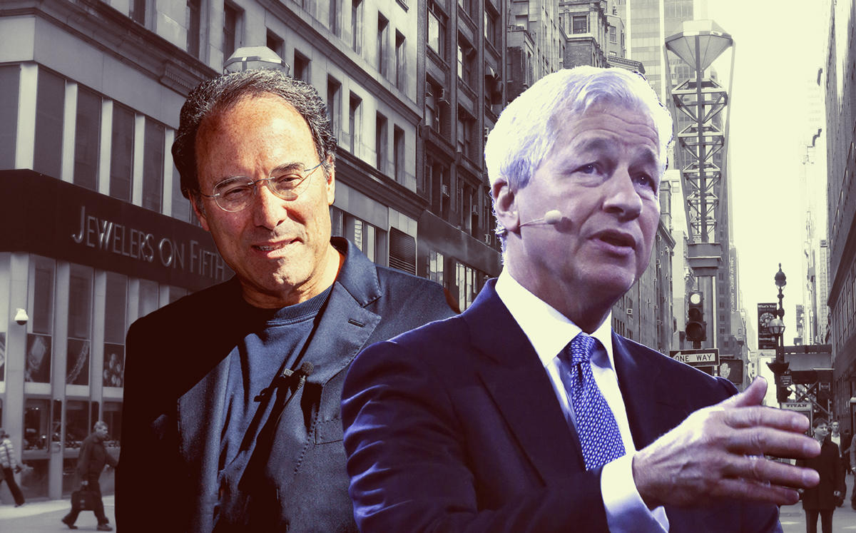 Extell CEO Gary Barnett and JPMorgan’s Jamie Dimon (Credit: Getty Images)